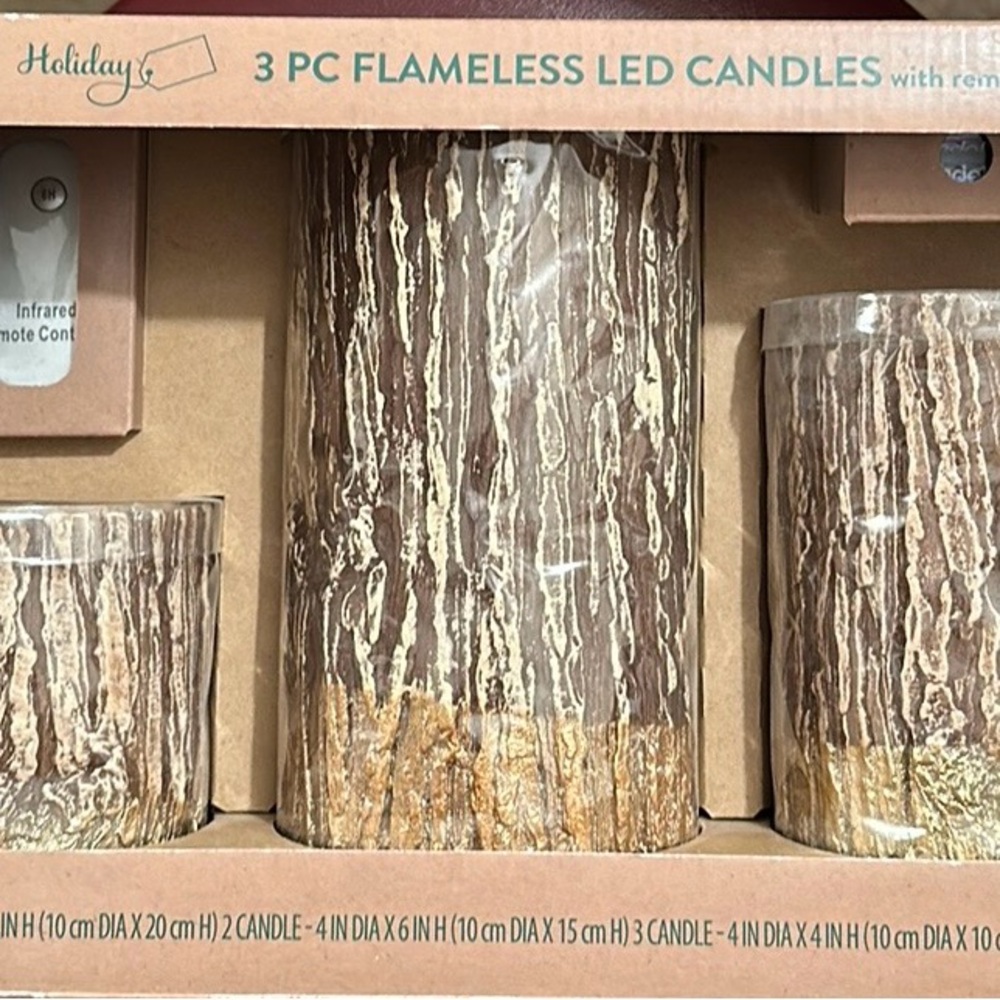 New 3 PC Flameless LED Candles